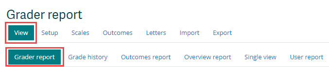 Select view and then grader report. 